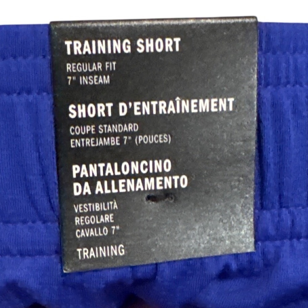 Adidas Mens Training Shorts Lucid Blue 7 Inch Inseam‎ Regular Zipper Pockets XL7 - Picture 3 of 5